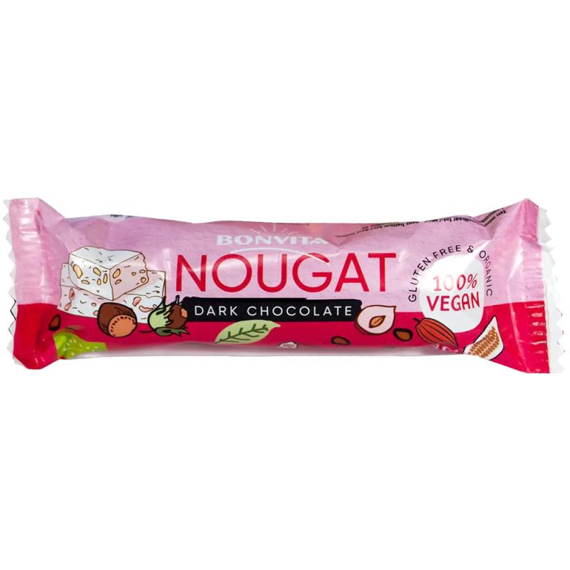 Mørk Chokoladebar Med Nougat øko, Vegan Og Glutenfri