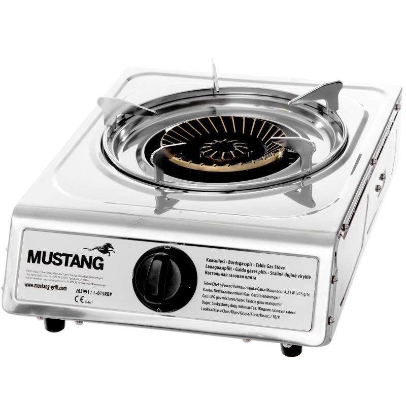 Gaskogeplade 1 Brænder Rustfrit Stål 4,3 Kw. fra Mustang