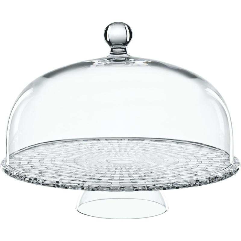 Bossa Nova Footed Cake Plate With Dome fra Nachtmann