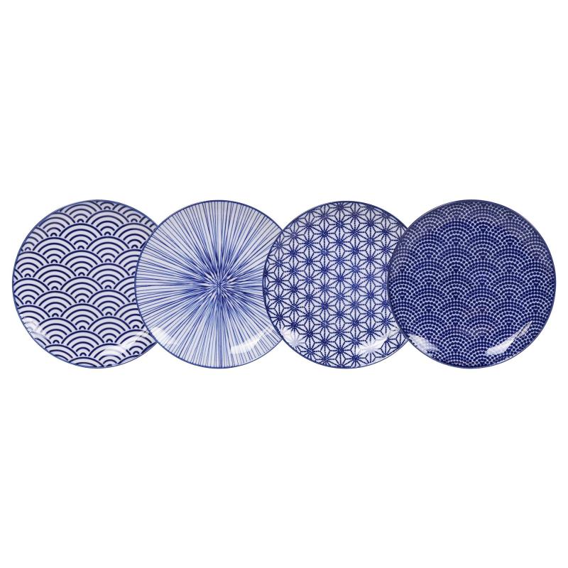 Nippon Blue Tallerken 4 Stk. fra Tokyo Design Studio
