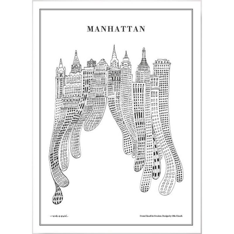 Plakat   Manhattan fra Olle Eksell