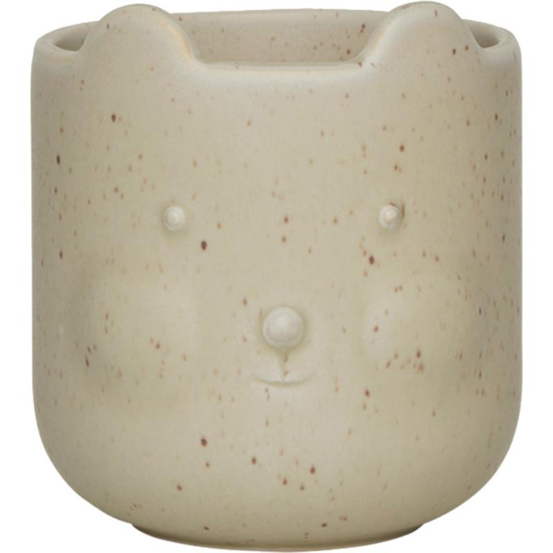 Bjørne Krukke 9 Cm, Reactive Olive fra Oyoy