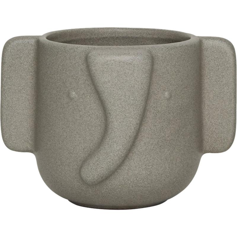 Elefant Krukke 9 Cm, Sten fra Oyoy
