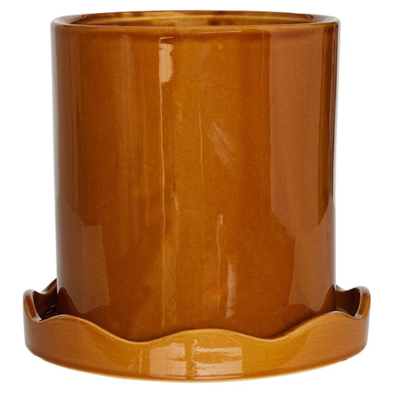 Nami Urtepotte Med Underskål Small, Amber fra Oyoy