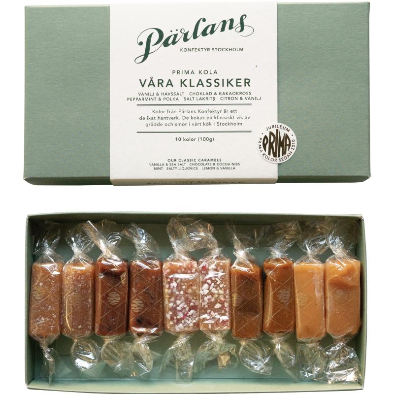 Vores Klassikere Karameller, 10 Stk. fra Pärlans Konfektyr