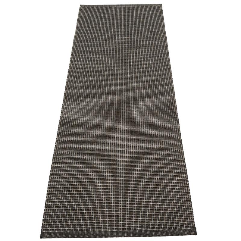 Emm Gulvtæppe 240x70 Cm, Black Linen fra Pappelina
