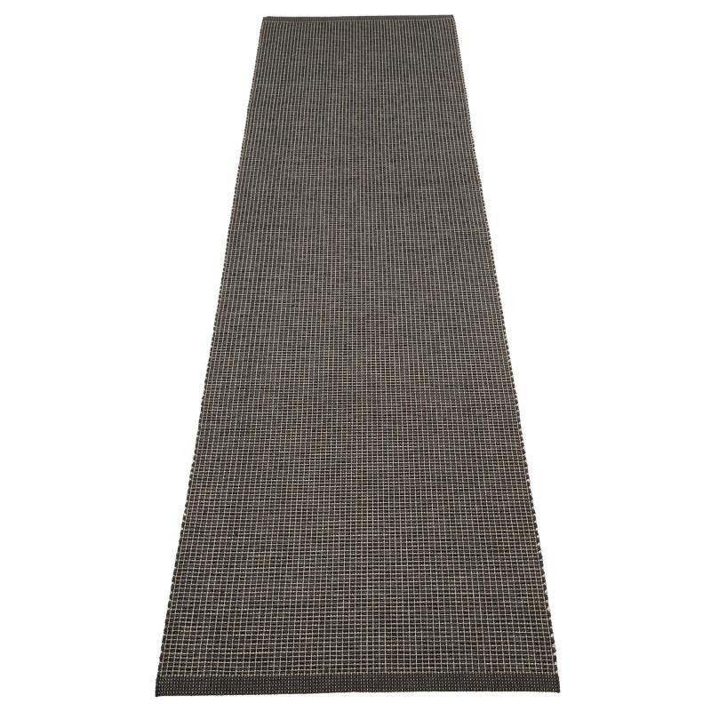 Emm Gulvtæppe 300x70 Cm, Black Linen fra Pappelina