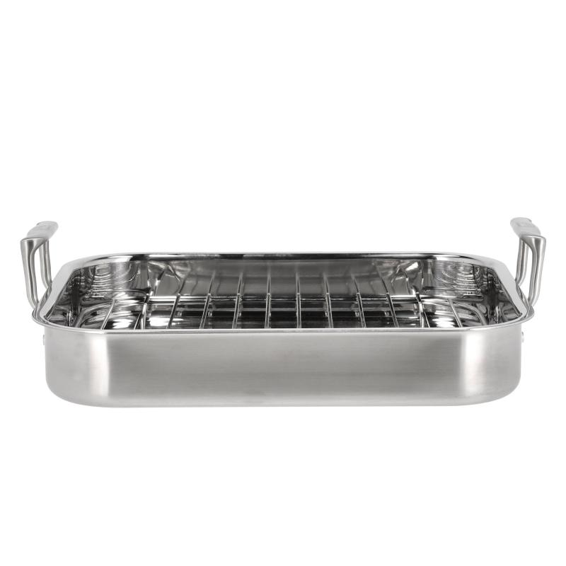 Somme Bradepande Med Rist 32 X 26,5 X 5,5 Cm, Rustfrit Stål fra Pillivuyt Gourmet