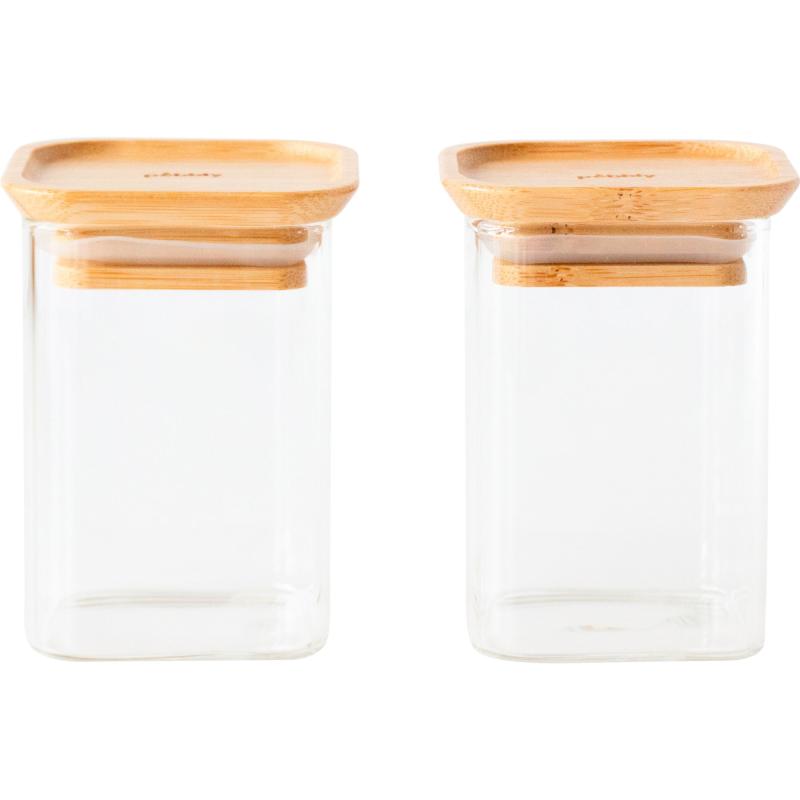 Opbevaringsglas Med Bambuslåg X Small, 2 Stk. fra Pebbly