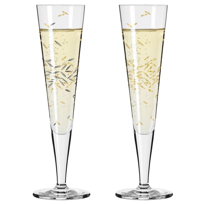 Goldnacht Champagneglas, 2 Stk fra Ritzenhoff