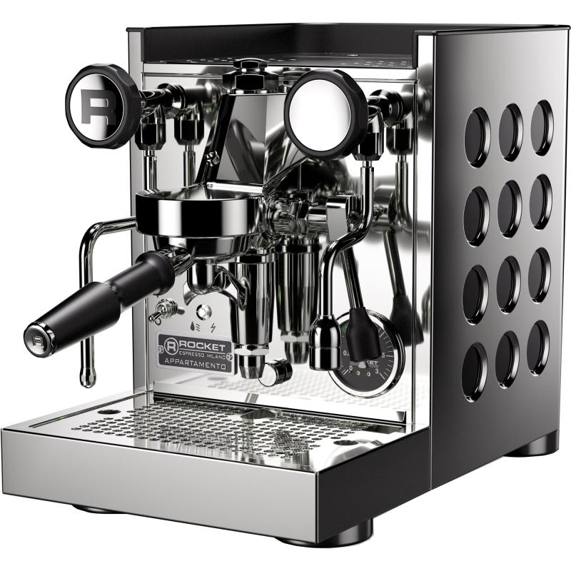 Appartamento Tca Espressomaskine, Krom Sort fra Rocket