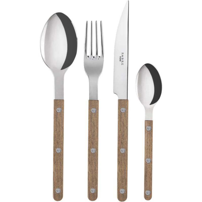 Bistrot Teak Bestiksæt 4 Dele, Teak fra Sabre Paris