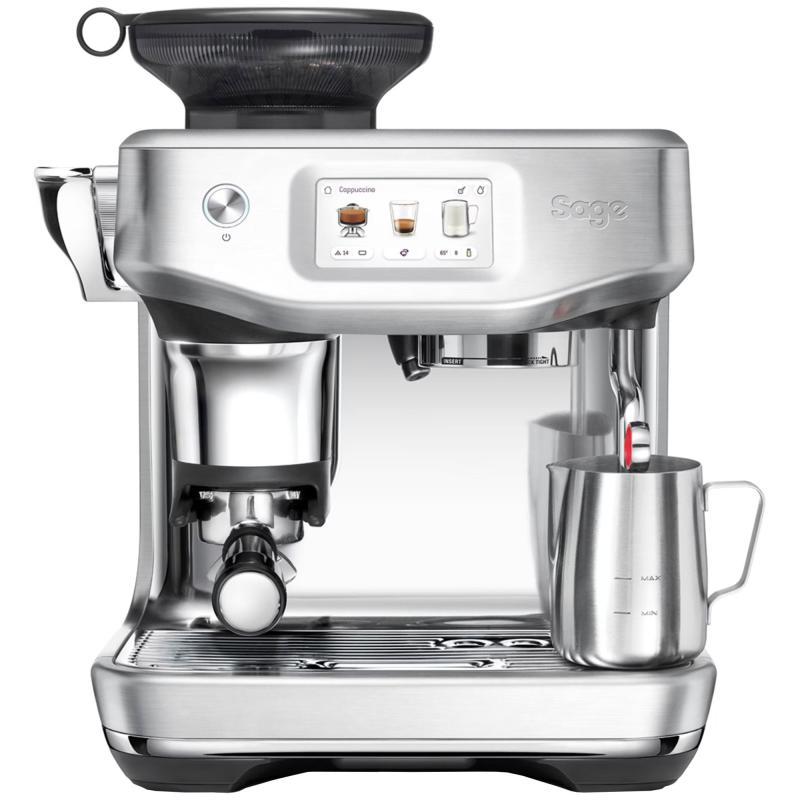 Barista Touchâ¢ Impress Ses881 Espressomaskine, Brushed Stainless Steel fra Sage