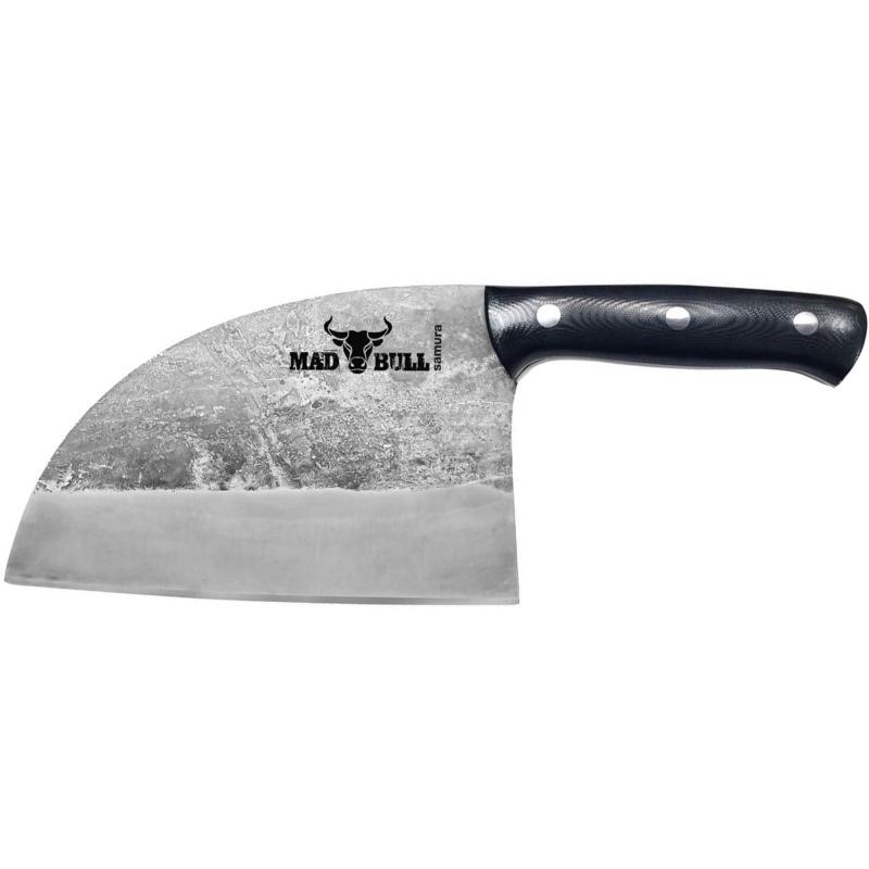 Mad Bull Serbisk Kokkekniv, 18 Cm, Blå Sort fra Samura