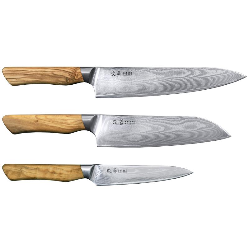 Kaizen Knivsæt, 3 Dele fra Satake