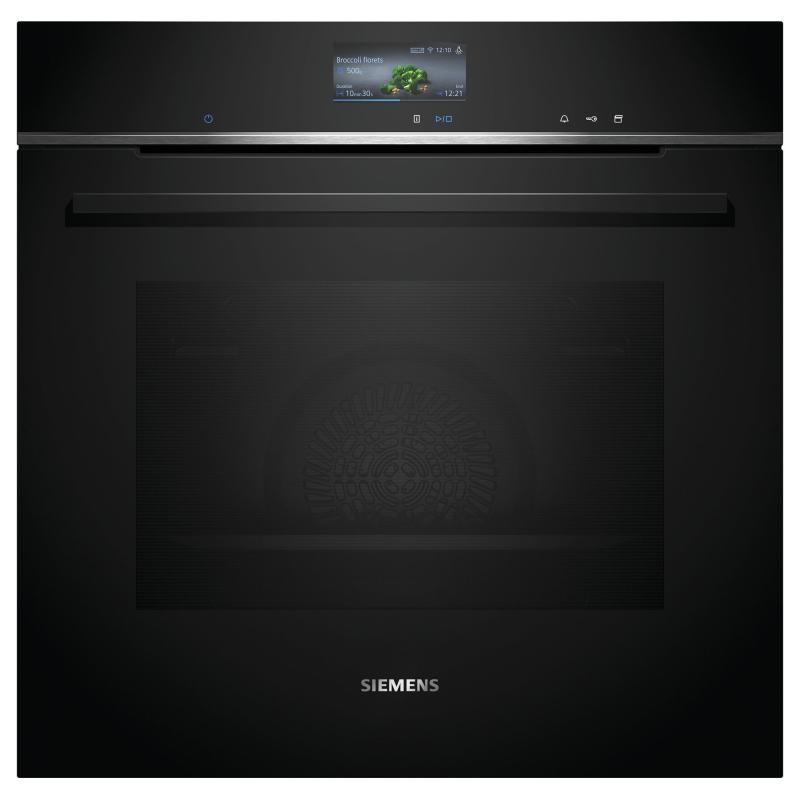 Hr736g1b1 Iq700 Indbygningsovn Med Damp, Sort fra Siemens