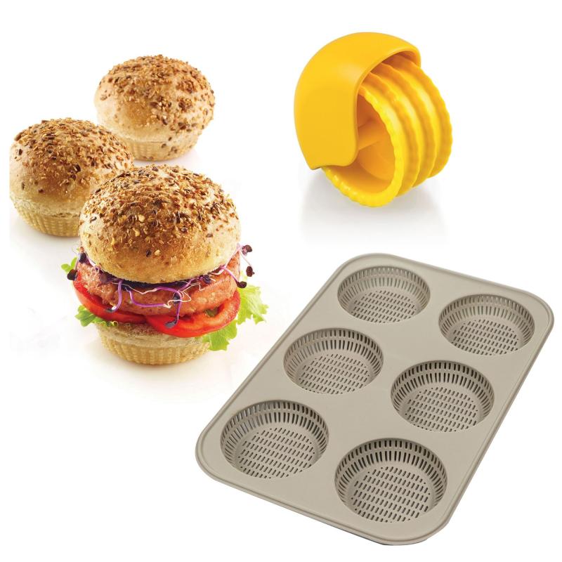 Burger Bread & Breadstick Bagesæt fra Silikomart