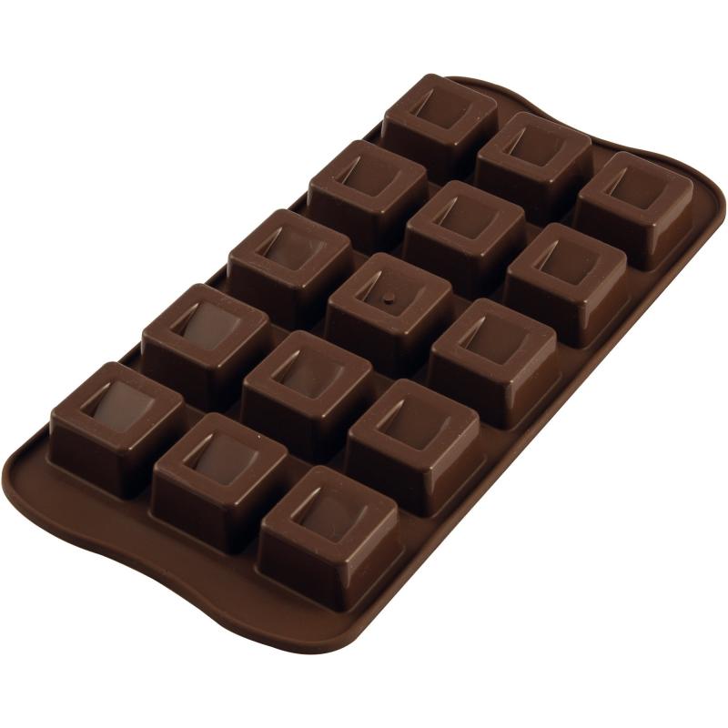 Easy Choc Pralineform Silikone, Cube fra Silikomart