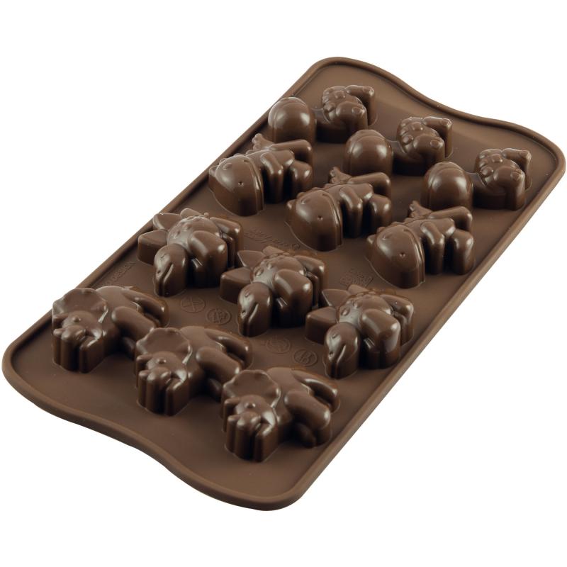 Easy Choc Pralineform Silikone, Dino fra Silikomart