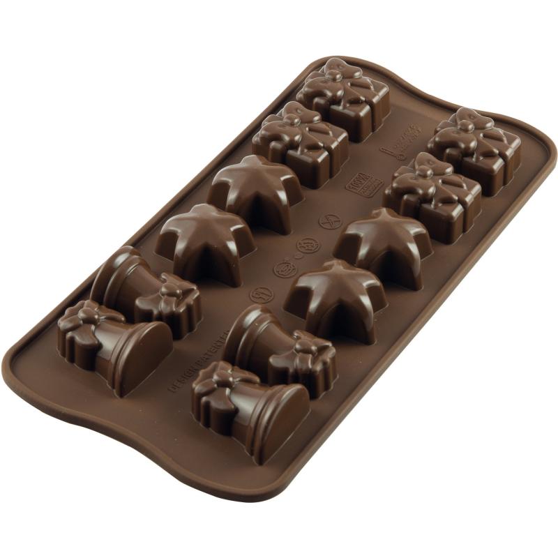 Easy Choc Pralineform Silikone, Jul fra Silikomart