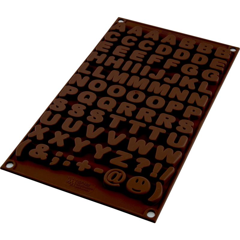 Easy Choc Pralinerform, Bogstaver fra Silikomart
