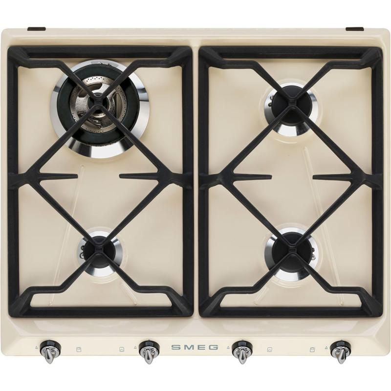59,5 Cm Victoria Design Gaskogeplade , Creme fra Smeg