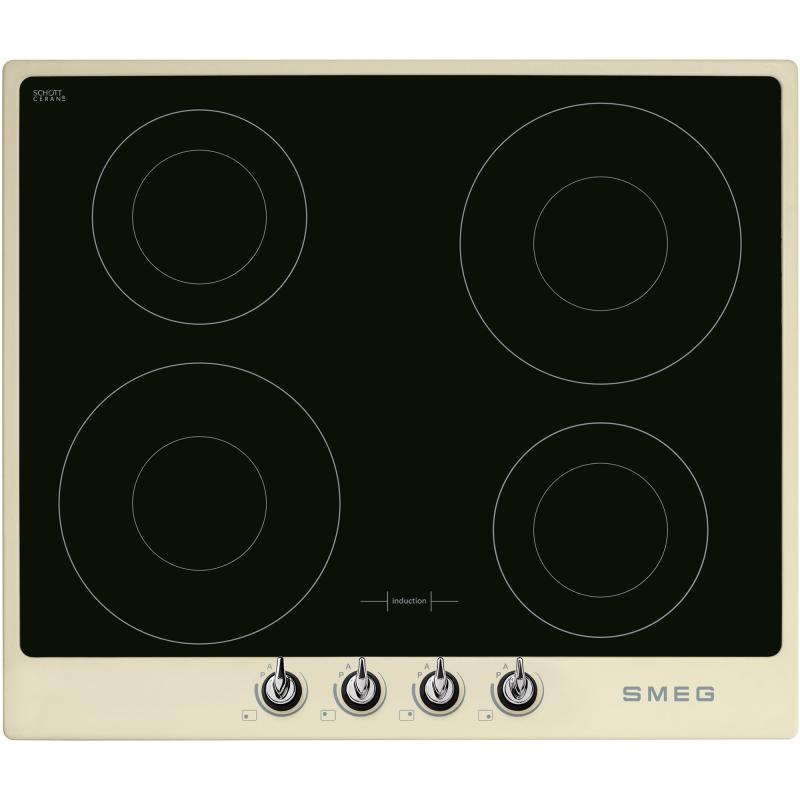 60cm Victoria Induktionskogeplade M. Ramme, Creme fra Smeg