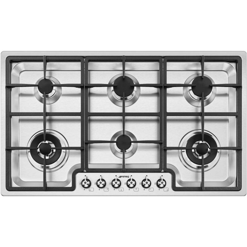 90cm Gaskogeplade I Rustfrit Stål fra Smeg
