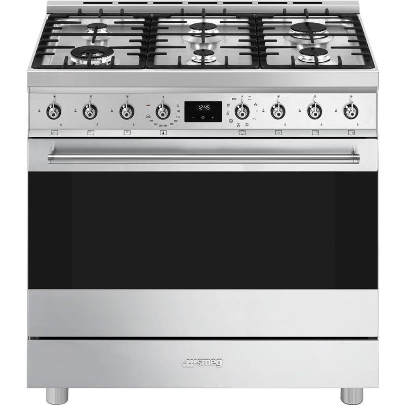 C9gmx2 Classic Gaskomfur 90 Cm, Rustfrit Stål fra Smeg