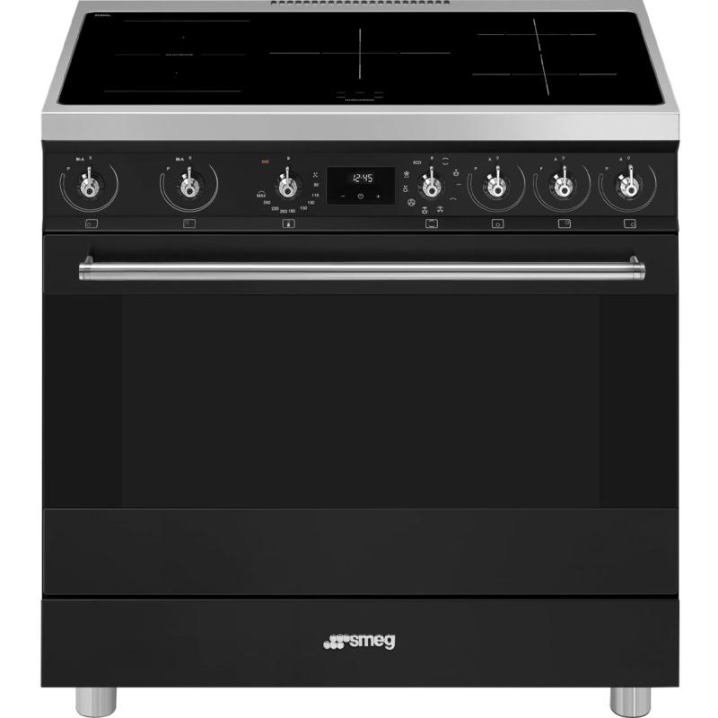 C9immb2 Classic Induktionskomfur 90 Cm, Sort fra Smeg