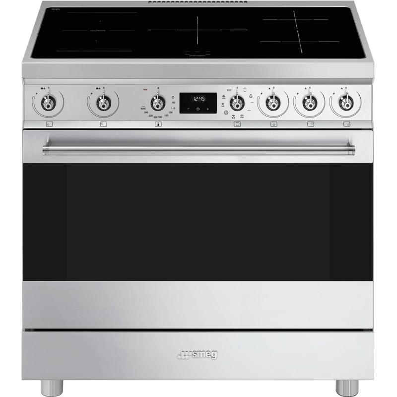 C9imx2 Classic Induktionskomfur 90 Cm, Rustfrit Stål fra Smeg