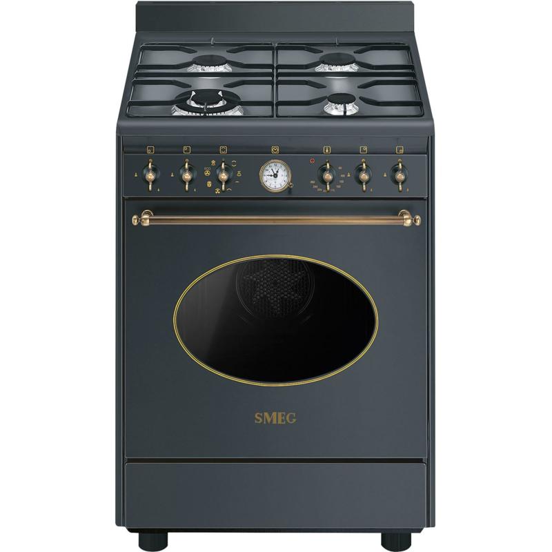 Co60gma Colonial Gaskomfur 60 Cm, Antracit fra Smeg