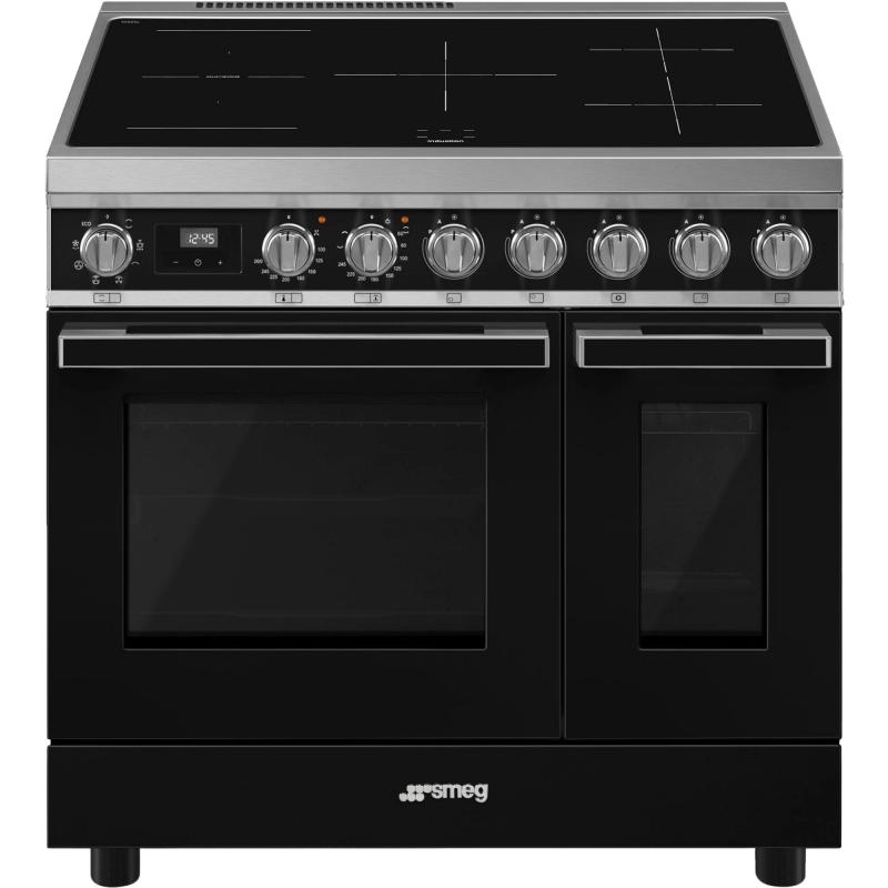 Cpf92imbl Portofino Induktionskomfur 83,4 Kg, Sort fra Smeg