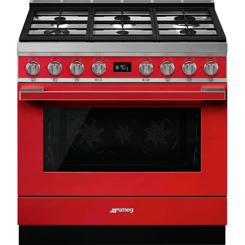 Cpf9gpr Portofino Gaskomfur, Rød fra Smeg