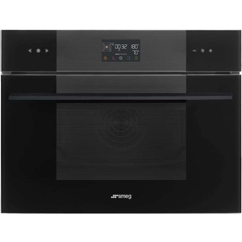 So4102s3b3 Linea Kombi Dampovn 41 Liter, Sort fra Smeg