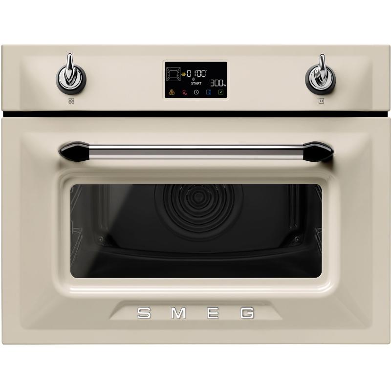 So4902m1 Victoria Kombi Mikrobølgeovn 40 Liter, Creme fra Smeg
