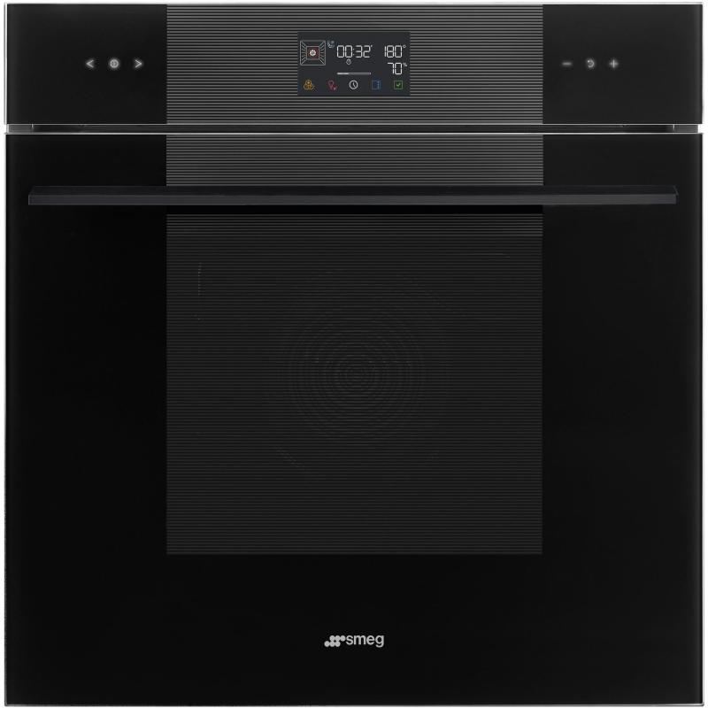 So6102s3pb3 Steam100 Kombi Dampovn 67 Liter, Sort fra Smeg