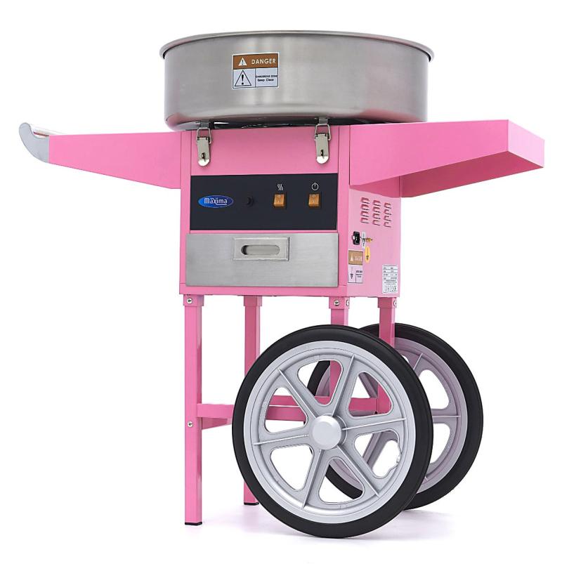 Candy Floss Machine     ø 52cm     Pink     Med Vogn fra Maxima