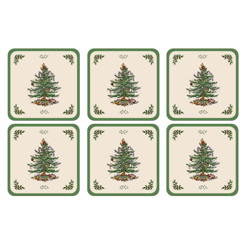 Christmas Tree Glasbrikker, 6 Stk. fra Spode