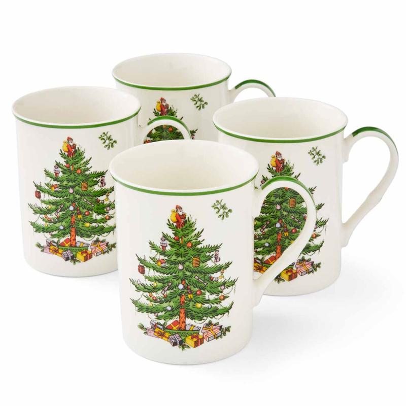 Christmas Tree Krus, 4 Stk. fra Spode