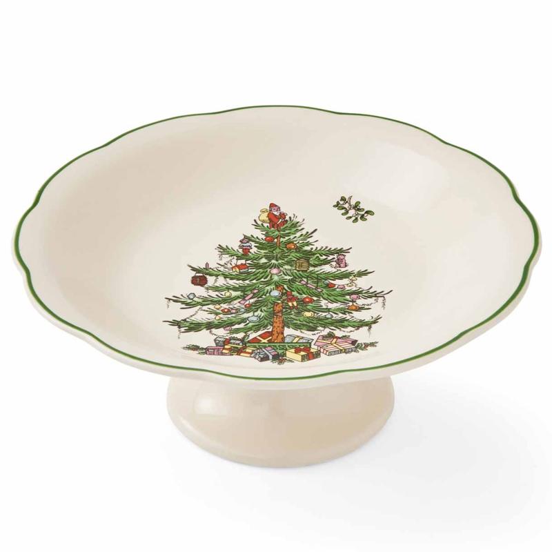 Christmas Tree Slikskål På Fod fra Spode