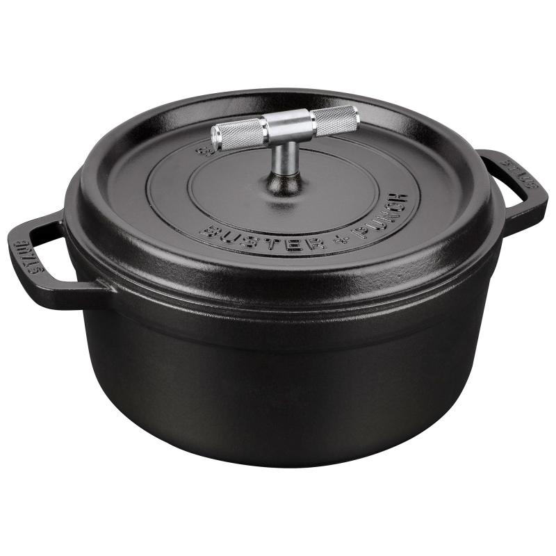 Buster+punch Rund Gryde 24 Cm, Stålknop fra Staub