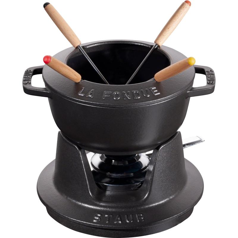 Fonduesæt 16 Cm Sort Med Blank Inderside fra Staub