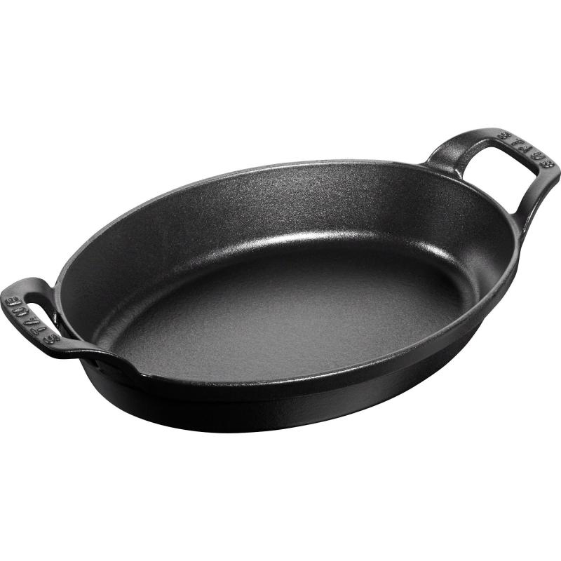 La Cocotte Ovalt Ovnfast Fad 24cm. 1 Liter, Sort fra Staub
