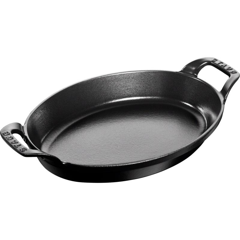 La Cocotte Ovalt Ovnfast Fad I Sort, 28cm. 1,6 Liter fra Staub