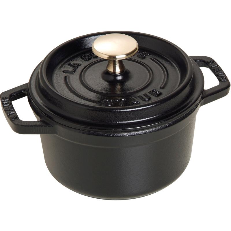 La Cocotte Rund Cocotte 14cm. 0,8 Liter, Sort fra Staub