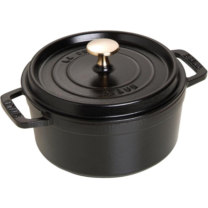 La Cocotte Rund Cocotte 18cm. 1,7 Liter, Sort fra Staub