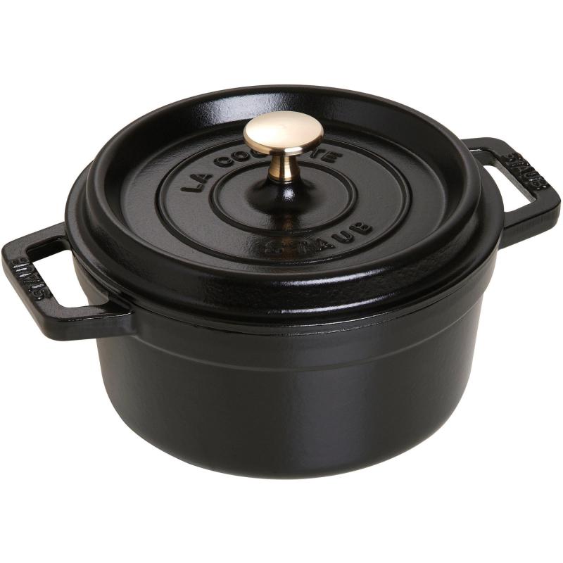 La Cocotte Rund Cocotte 20cm. 2,2 Liter, Sort fra Staub