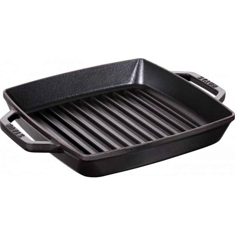 Pure Grill Kvadratisk Grillpande 33 Cm Sort fra Staub