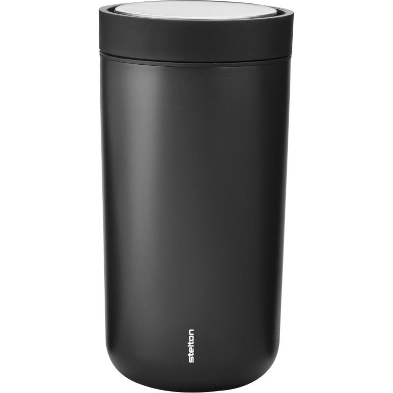 To Go Click Steel Termokop 0,2 Liter, Metallic Sort fra Stelton
